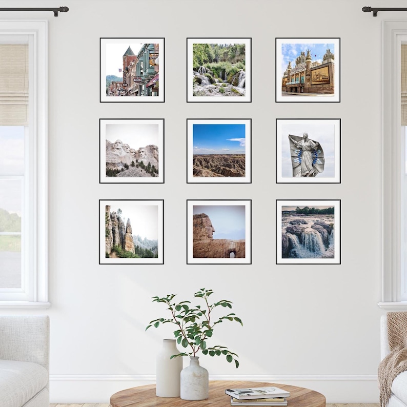 South Dakota Photography Print Set: Mount Rushmore, Badlands, Custer State Park image 1
