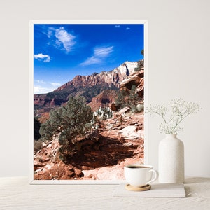 Zion National Park, Zion National Park Art, National Park Print, Mountain Wall Art