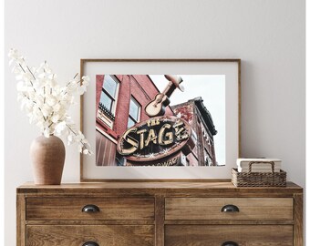 Nashville "The Stage" Wall Art Print: Music City Decor