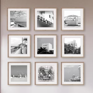 Miami Photography, Miami Wall Art,  Miami Art, Miami Beach, Set of 9 Prints