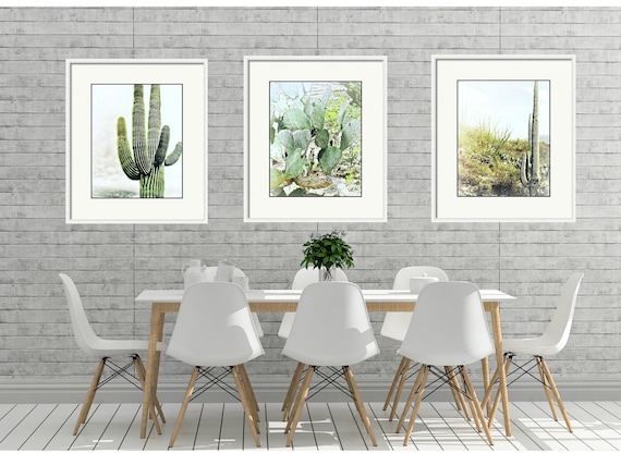 Cactus Photography Prints: Southwest Wall Art, Set of 3