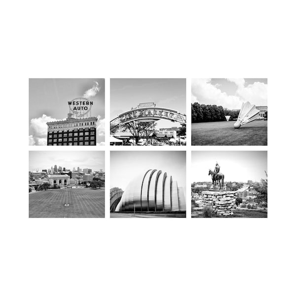 Kansas City Wall Art, Kansas City Photography,  Kansas City Photo, Set of 6 Prints