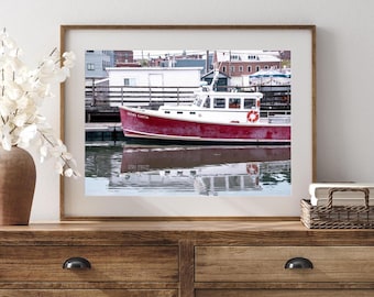 Portland Maine Art Print: Nautical Boat Photograph