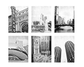 Chicago Wall Art,  Chicago Art,  Chicago Photography, Chicago Prints, Set of  Six Prints