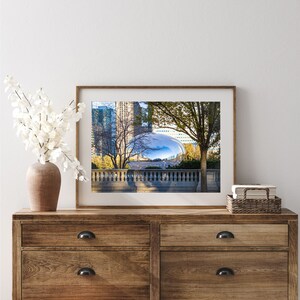Chicago Print, Millennium Park, Cloud Gate, The Bean, Chicago Wall Art, Chicago Architecture