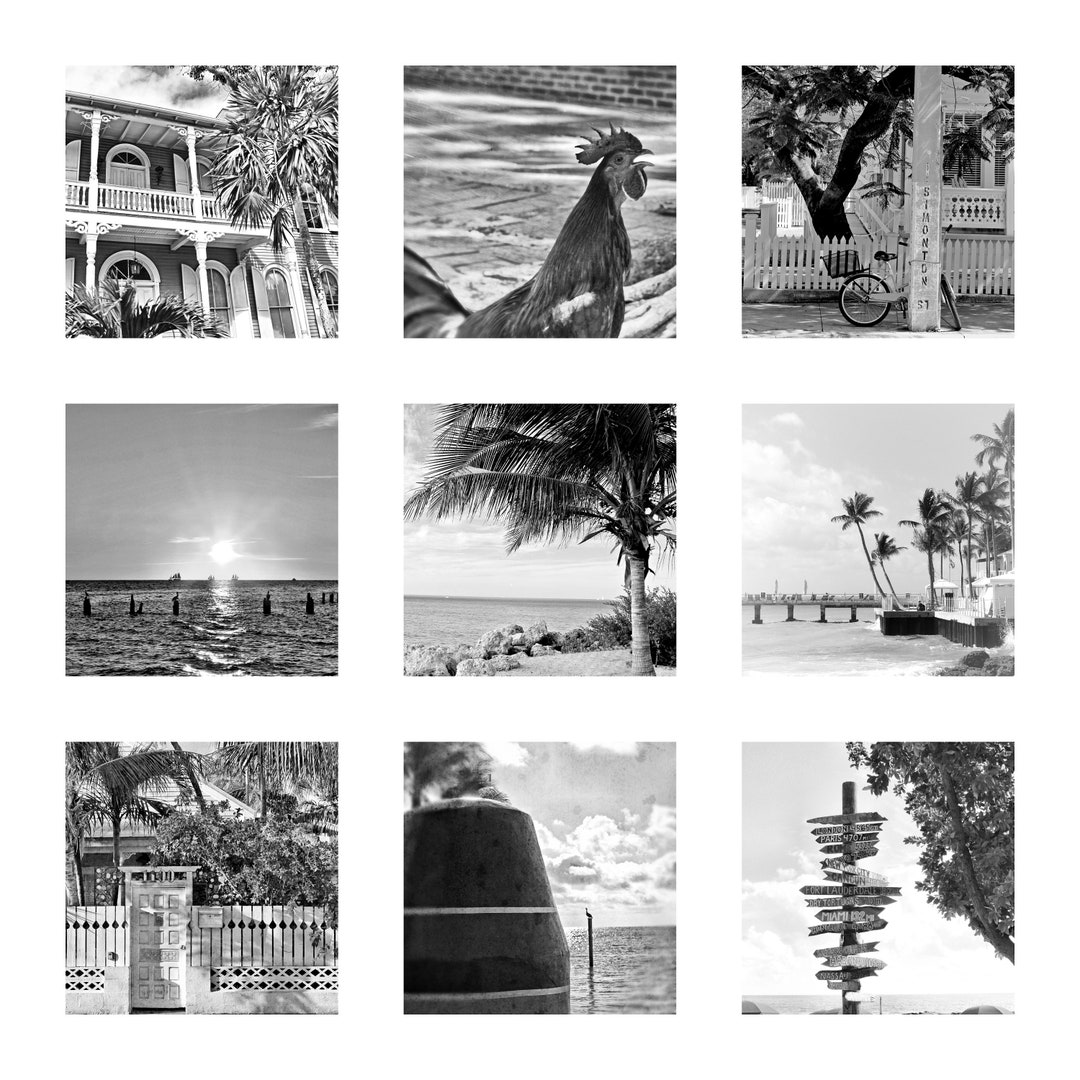 Key West Art, Florida Wall Art, Florida Print Set, Florida Keys