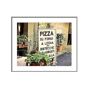 Pizza Sign, Italy Art Print, Italy Wall Art. Italian Wall Art