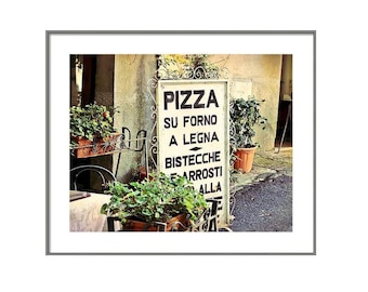 Pizza Sign, Italy Art Print, Italy Wall Art. Italian Wall Art