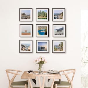 Lake Tahoe Art , Lake Tahoe Print, Lake Tahoe, Set of 9 Prints