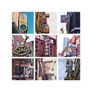 Nashville Print Set, Nashville Photography, Country Music Décor, Nashville Signs, Set of 9 Prints