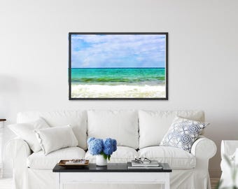 30A Florida Beach Photography: Watercolor Beach Waves Art