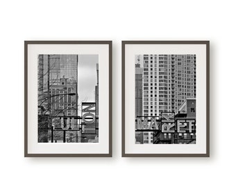 Chicago Print, Fulton Market District, Chicago Architecture, Chicago West Loop, Set of Two Prints