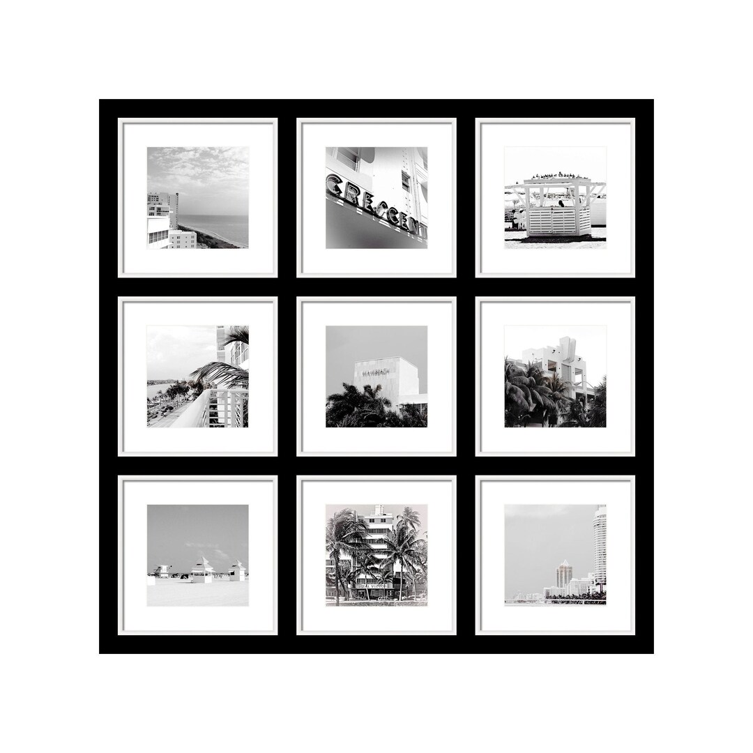 Miami Photography, Miami Wall Art, Miami Art, Miami Beach, Set of 9
