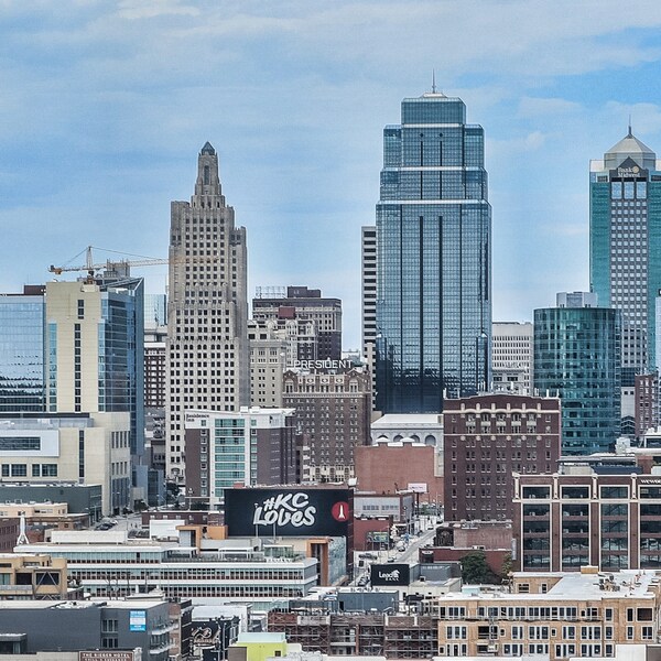 Kansas City Photography, Kansas City Skyline,  Kansas City Wall Art, Sign Wall Art, Kansas City Print, Selective Color