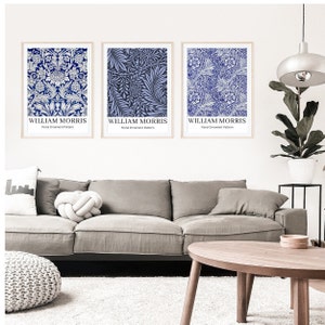 William Morris Poster Set, Botanical Prints Wall Art, Exhibition Poster