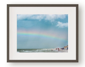Beach Photography, 30A Florida, Rainbow  Photography, Beach House Decor, Beach Artwork