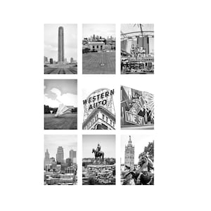Kansas City Photography, Kansas City Gallery Wall, Kansas City Wall Art, Set of 9 Prints