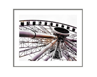 Chicago Photography, Ferris Wheel on Navy Pier, Chicago Wall Art, Chicago Print, Chicago Nursery Art, Fine Art Photography