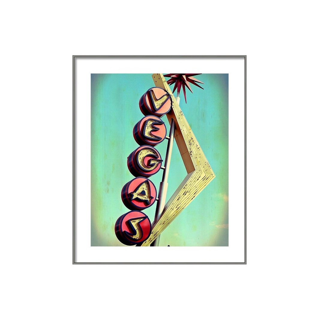 Las Vegas Art, Las Vegas Wall Art, Vintage Vegas Print, Wall Art, Neon