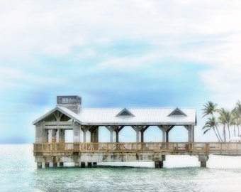 Key West Photography, Key West Pier, Florida Photography, Key West Decor, Beach House Print, Ocean Photography