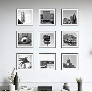 Dallas Wall Art, Texas Photography, Dallas Texas, Texas Wall Art, Set of 9 Prints