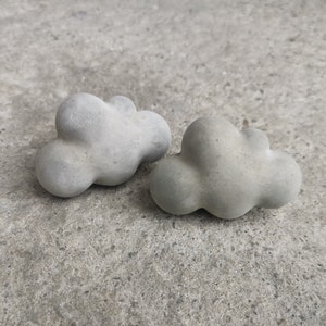 Handmade Concrete Cloud Shaped Drawer Knobs. Nursery Decor. Concrete Door Knobs. Cupboard Knobs , Cabinet Knobs, Drawer Pulls, Door Handles.