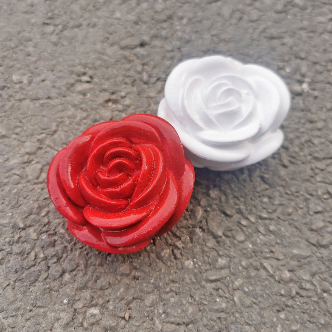 Set of Natural Concrete Roses Home Decor Handmade Gift Etsy