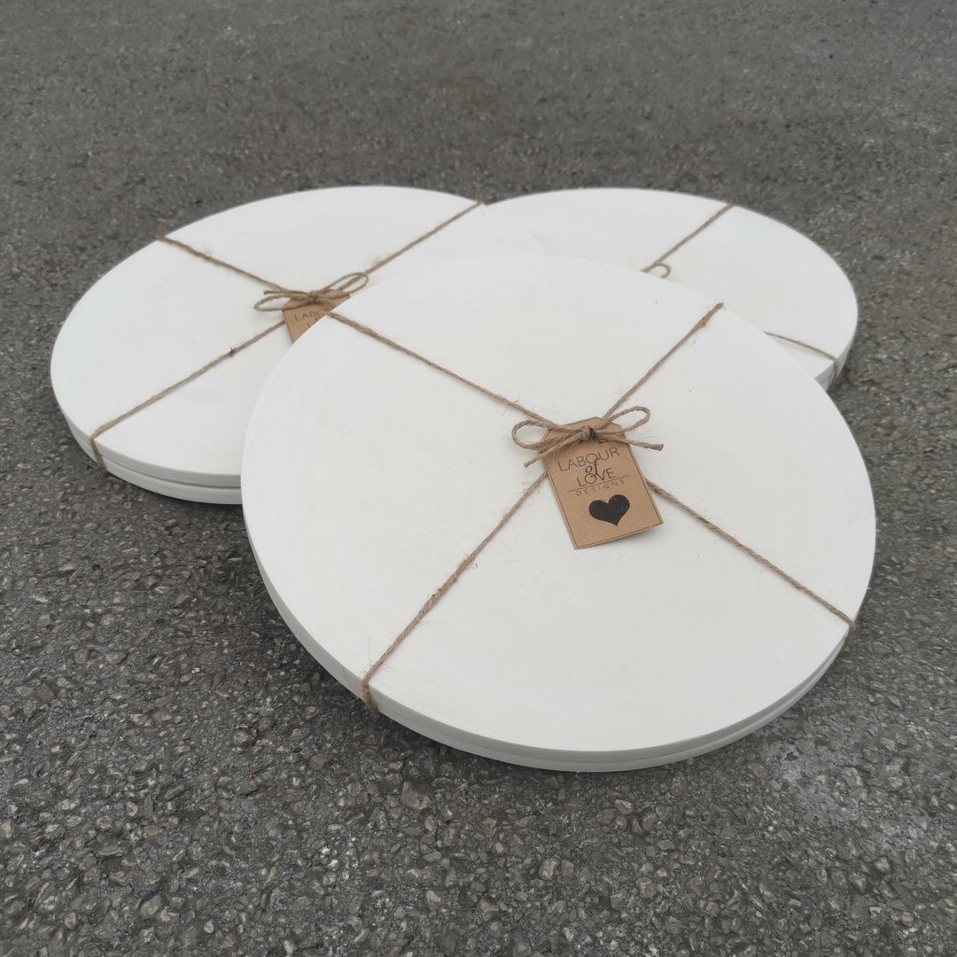 Set of Round Concrete Placemats. Concrete Tableware. Etsy UK