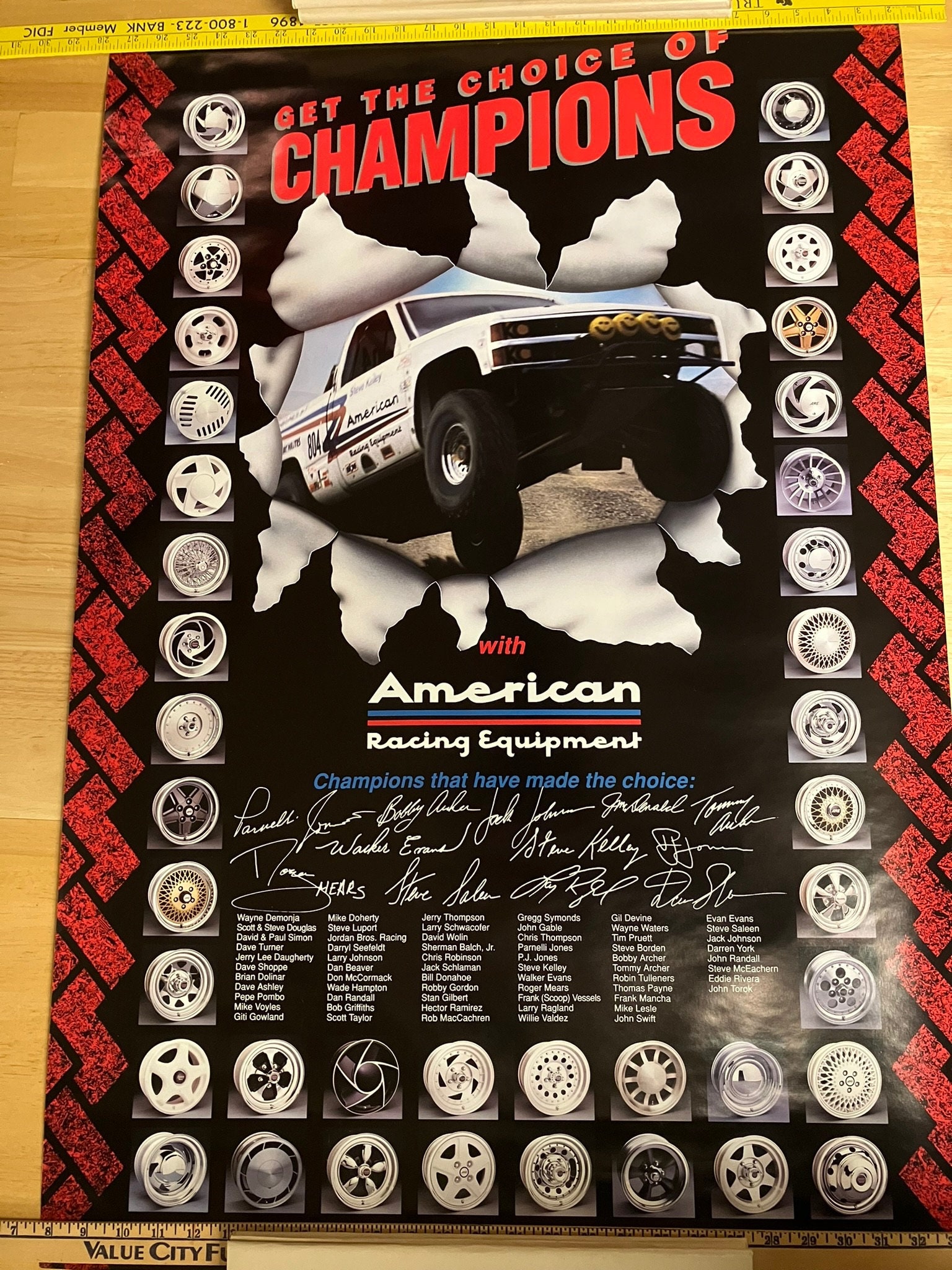 Vintage American Racing Wheels Paper Poster - Etsy