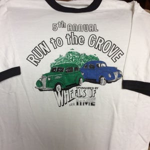 Vintage 80s Wheels of Time Street Rod Event T-shirt
