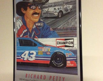 Vintage Richard Petty Commemarative 200 wins Poster