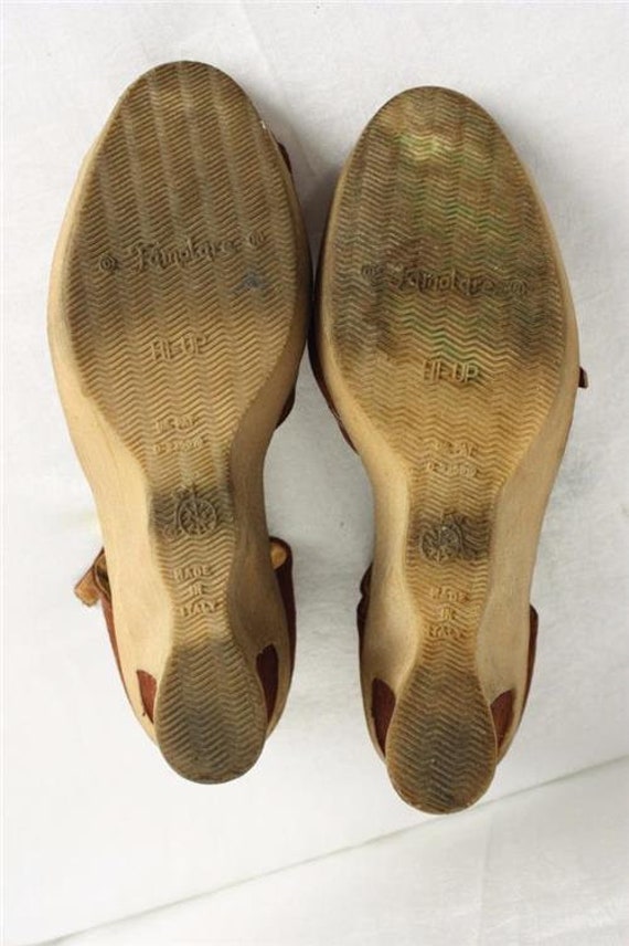 Vintage 70s * Famolare Shoes * "Hi-Up" Sandal Wed… - image 5