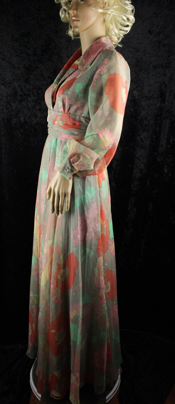 Vintage 1960s 1970s Jack Bryan Maxi Dress * Bold … - image 3