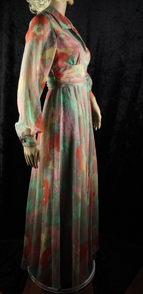 Vintage 1960s 1970s Jack Bryan Maxi Dress * Bold … - image 5