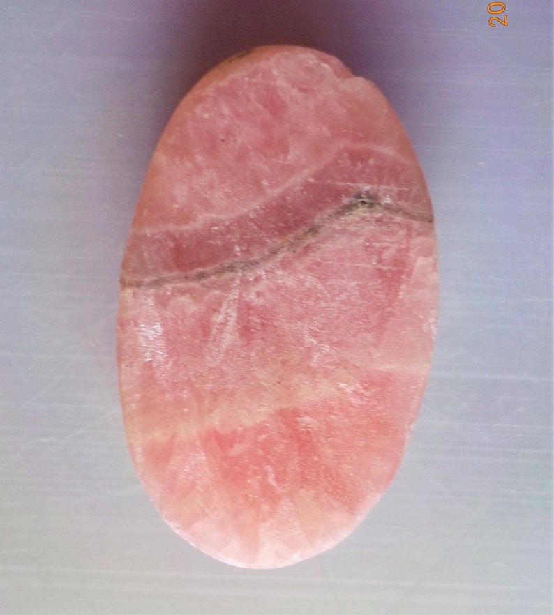 RHODOCHROSITE Oval Dark Pink CABACHON #2 from ARGENTINA