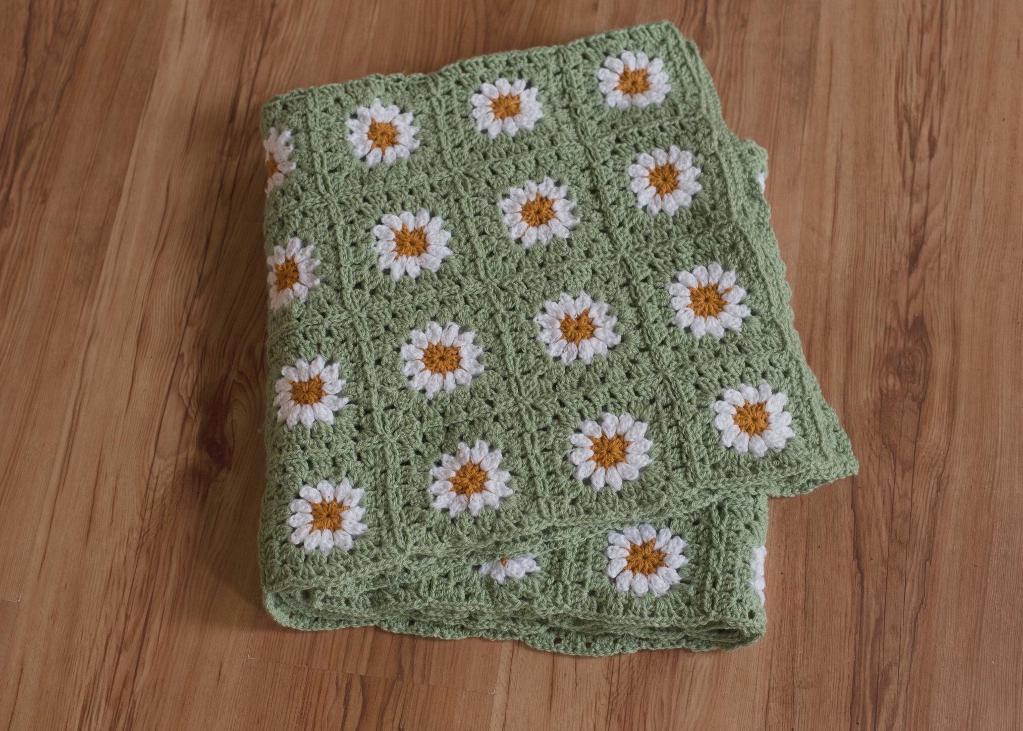 Daisy Throw Blanket Etsy