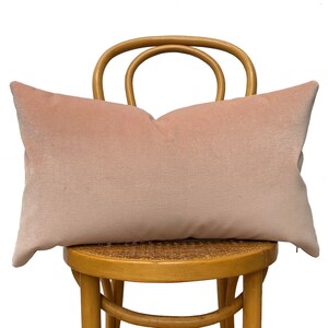 BLUSH PINK Double Sided Cotton Velvet Pillow - 12x20, 14x24 Lumbar