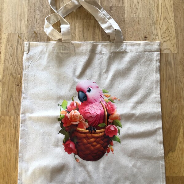 Tote bag perroquet