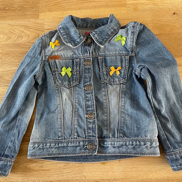 veste en jeans oiseaux