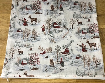 Winter landscape cushion cover