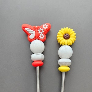 Sunflower and Butterfly Sewing Sticks