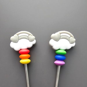 Gray Cloud and Rainbow Sewing Sticks
