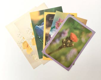 Vintage Floral Photography Birthday Cards with Envelopes - Set of 6