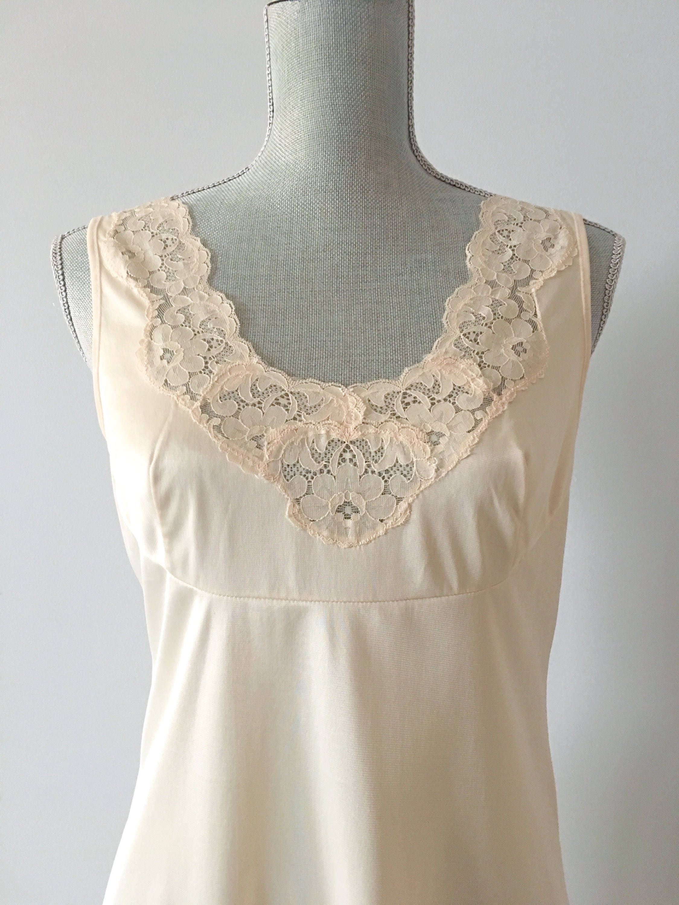 Vintage Reitman's Nylon Cream Slip With Lace Trim - Etsy Canada