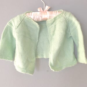 Vintage Knit Baby Cardigan Sweater image 1