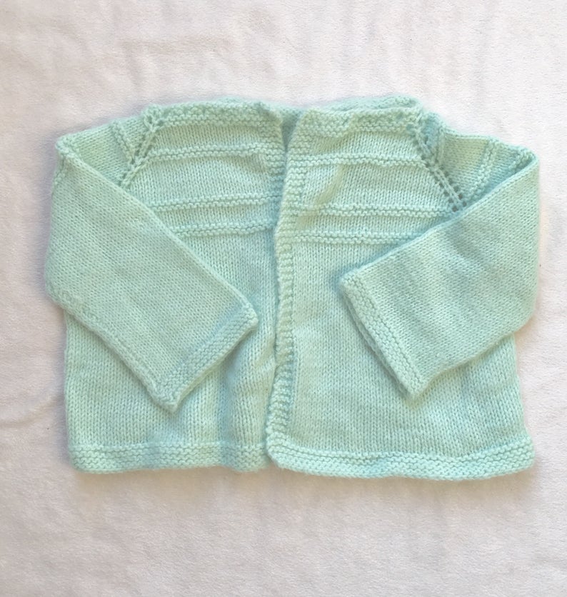 Vintage Knit Baby Cardigan Sweater image 2