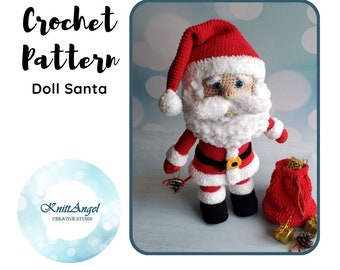 CROCHET PATTERN SANTA Claus - Christmas Tutorial - Big Santa Claus - English pattern amigurumi