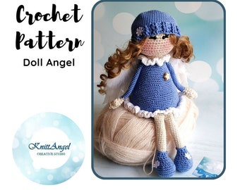 CROCHET PATTERN ANGEL / Amigurumi Tutorial -  Angel Doll (English)