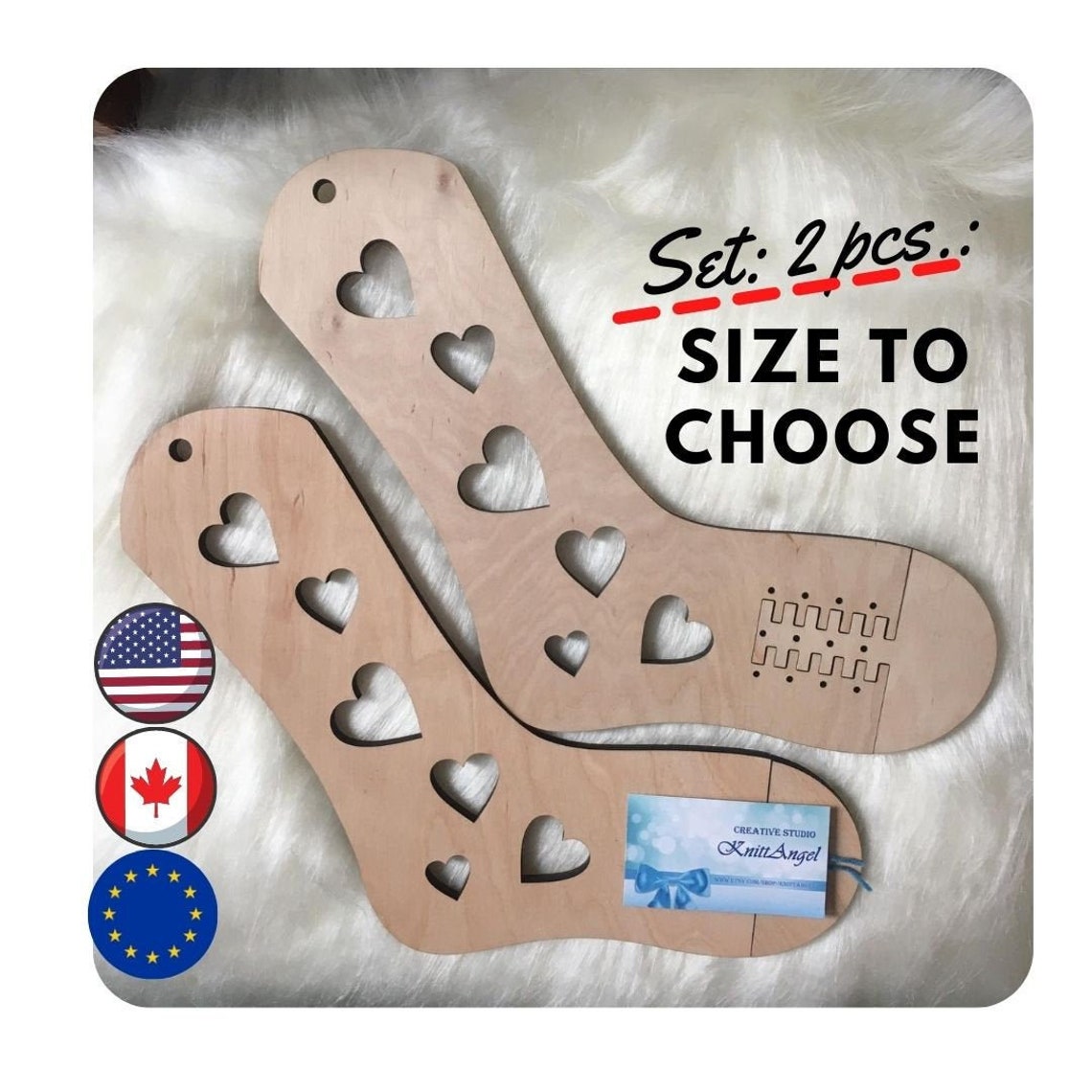 Wooden sock blocker 2 piese Sock former Adjustable sizes Etsy