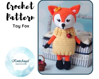 CROCHET PATTERN FOX/ Amigurumi Tutorial - Toy Fox (English) -Doll Fox - Crochet fox